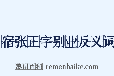 宿张正字别业反义词是什么意思的图片